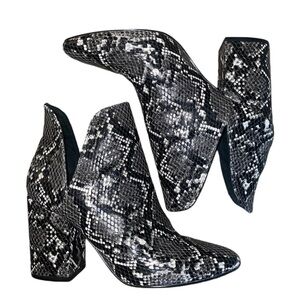 Steve Madden Faux Snakeskin Rookie Booties